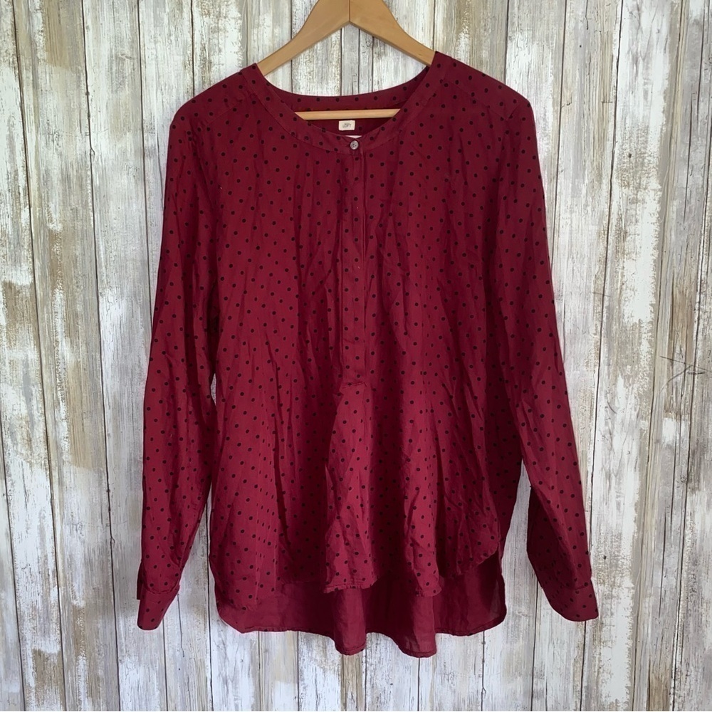 Loft The Softened Red Polka Dot Popover